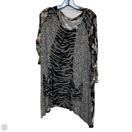 Top Long Sleeve By Logo In Grey, Size: 2x