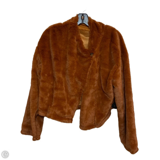 Jacket Faux Fur & Sherpa By Shein In Brown, Size: M