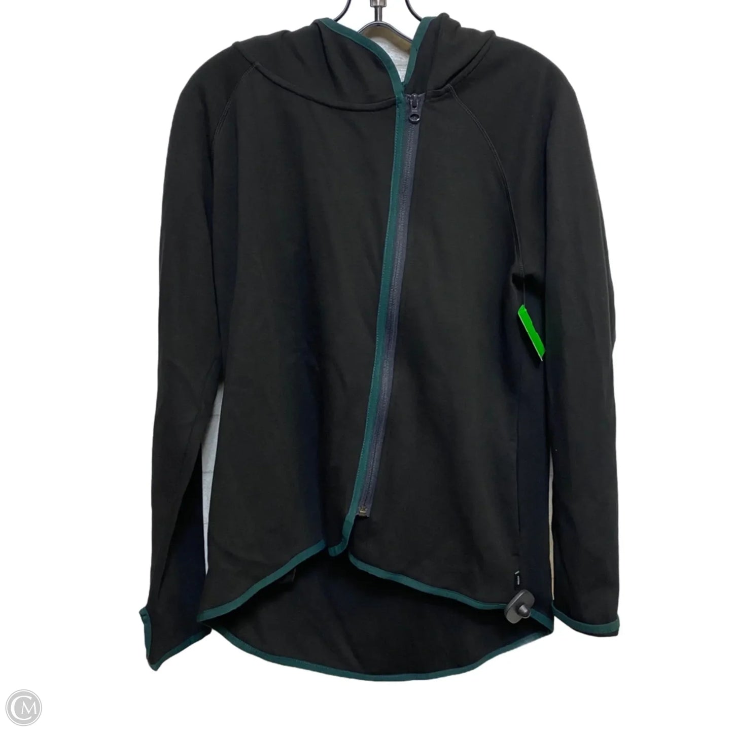 Athletic Top Long Sleeve Hoodie By Marika In Black, Size: L