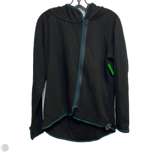 Athletic Top Long Sleeve Hoodie By Marika In Black, Size: L