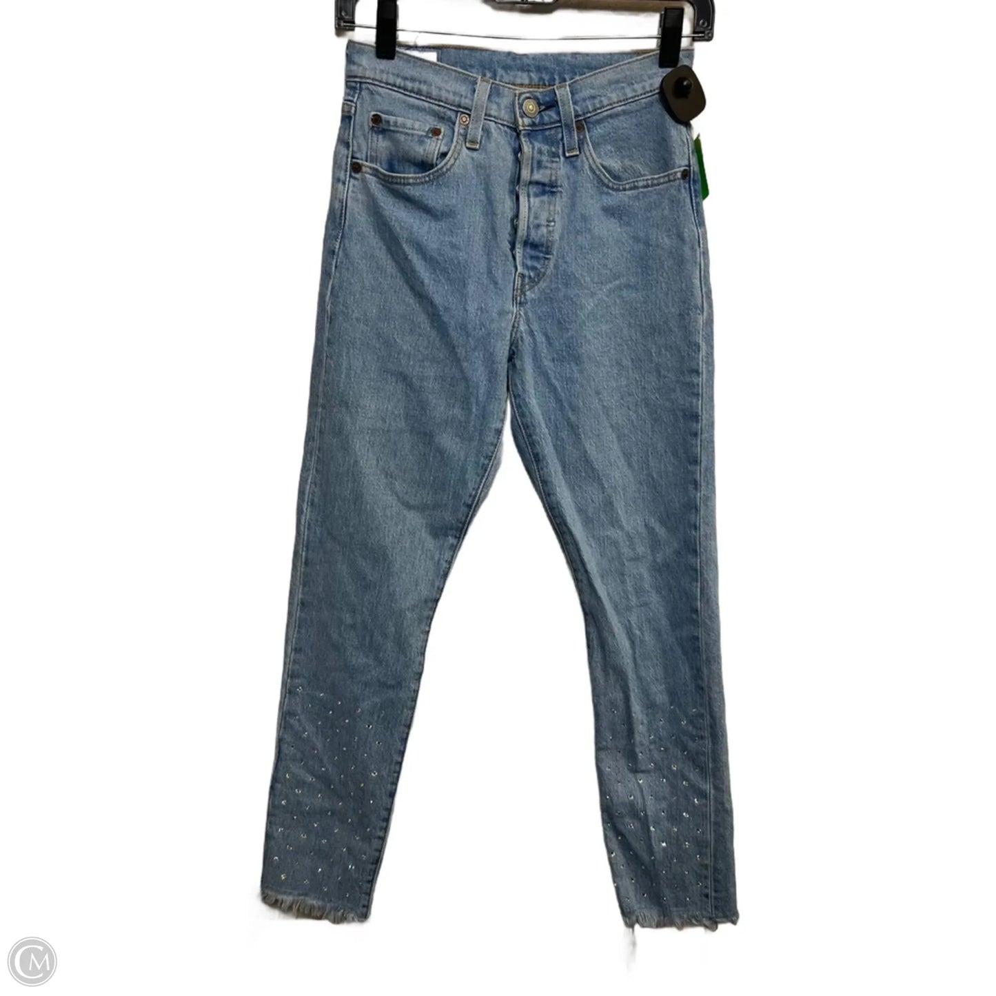 Jeans Cropped By Levis In Blue Denim, Size: 0