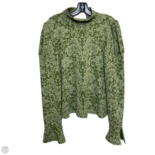 Top Long Sleeve By Anthropologie In Green, Size: 1x