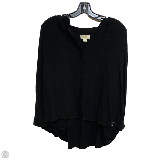 Top Long Sleeve By Maeve In Black, Size: S