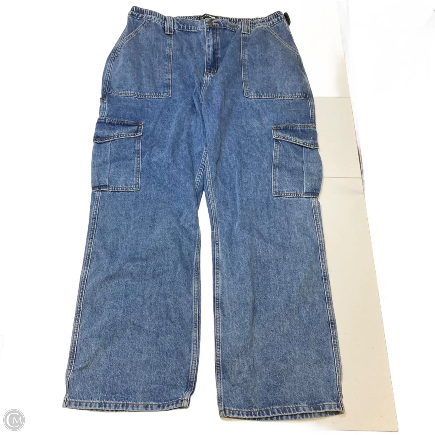 Jeans Wide Leg By Fashion Nova In Blue Denim, Size: 20