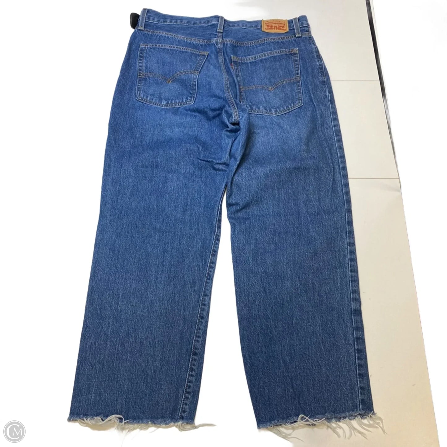 Jeans Boyfriend By Levis In Blue Denim, Size: 14