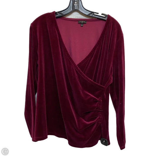 Top Long Sleeve By Talbots In Red, Size: Xl