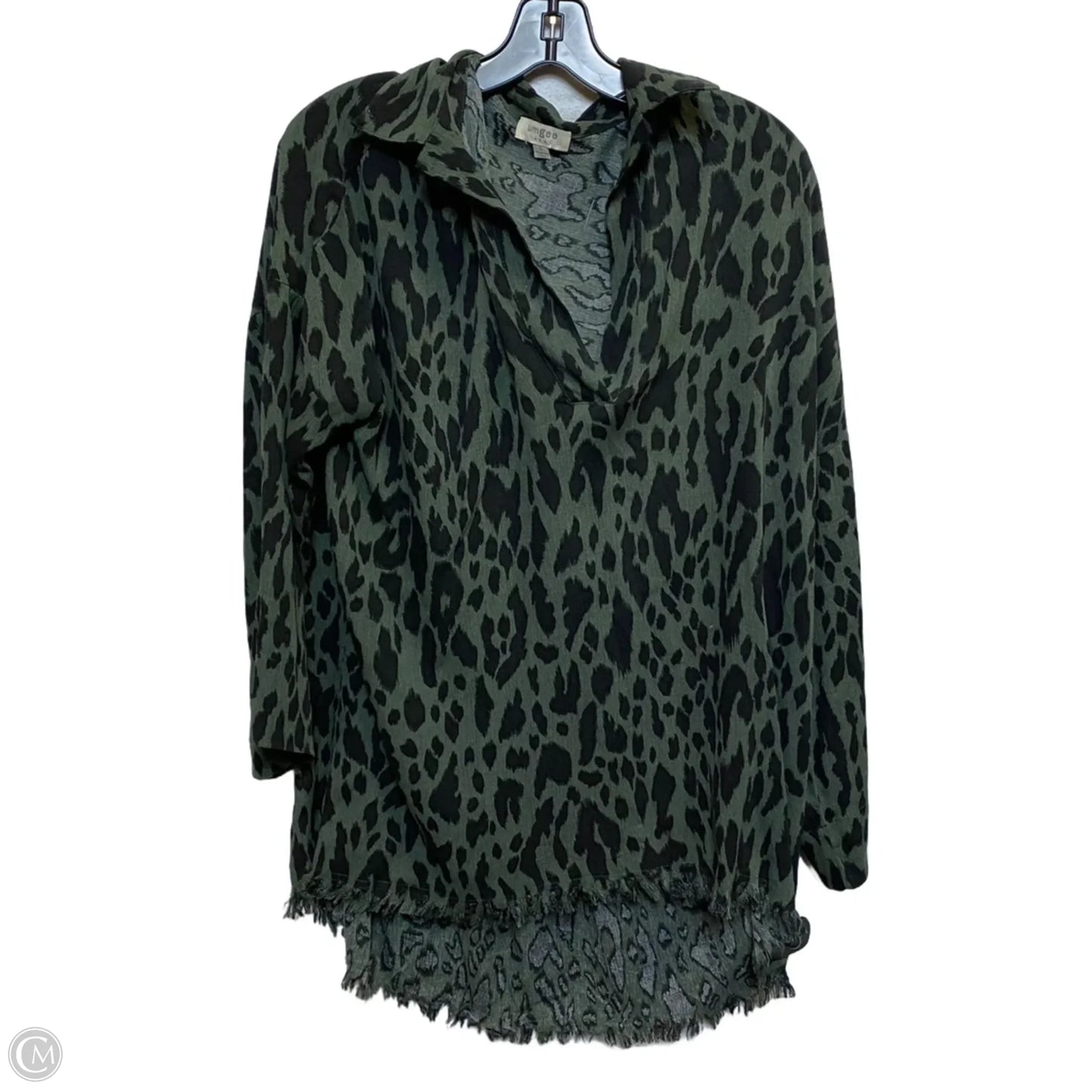 Top Long Sleeve By Umgee In Black & Green, Size: S