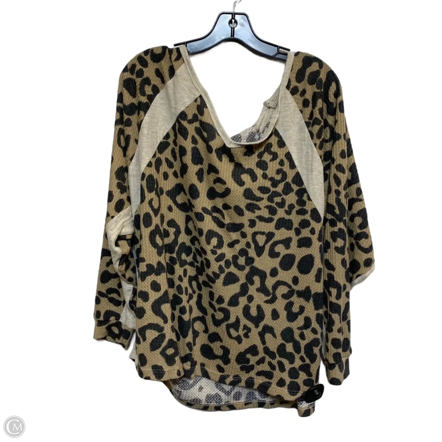 Top Long Sleeve By Hopely In Animal Print, Size: M