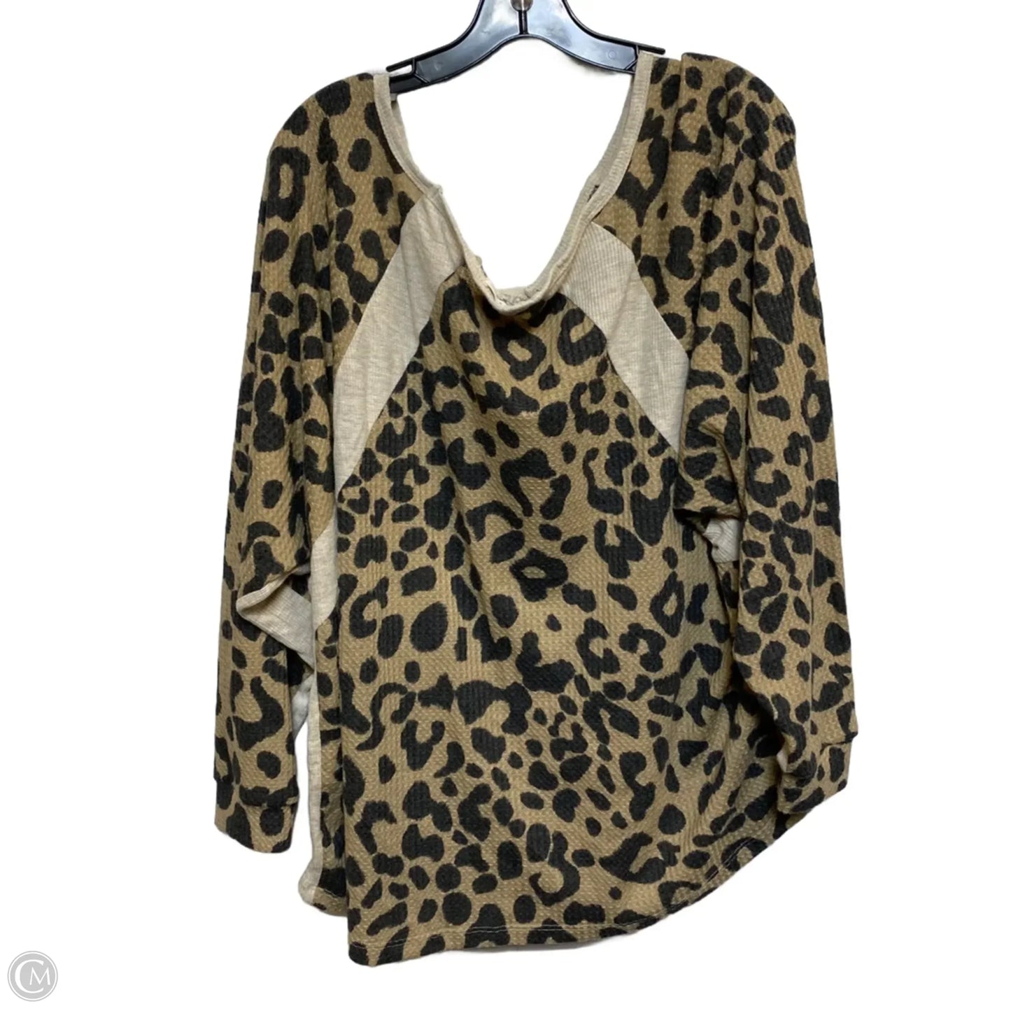 Top Long Sleeve By Hopely In Animal Print, Size: M