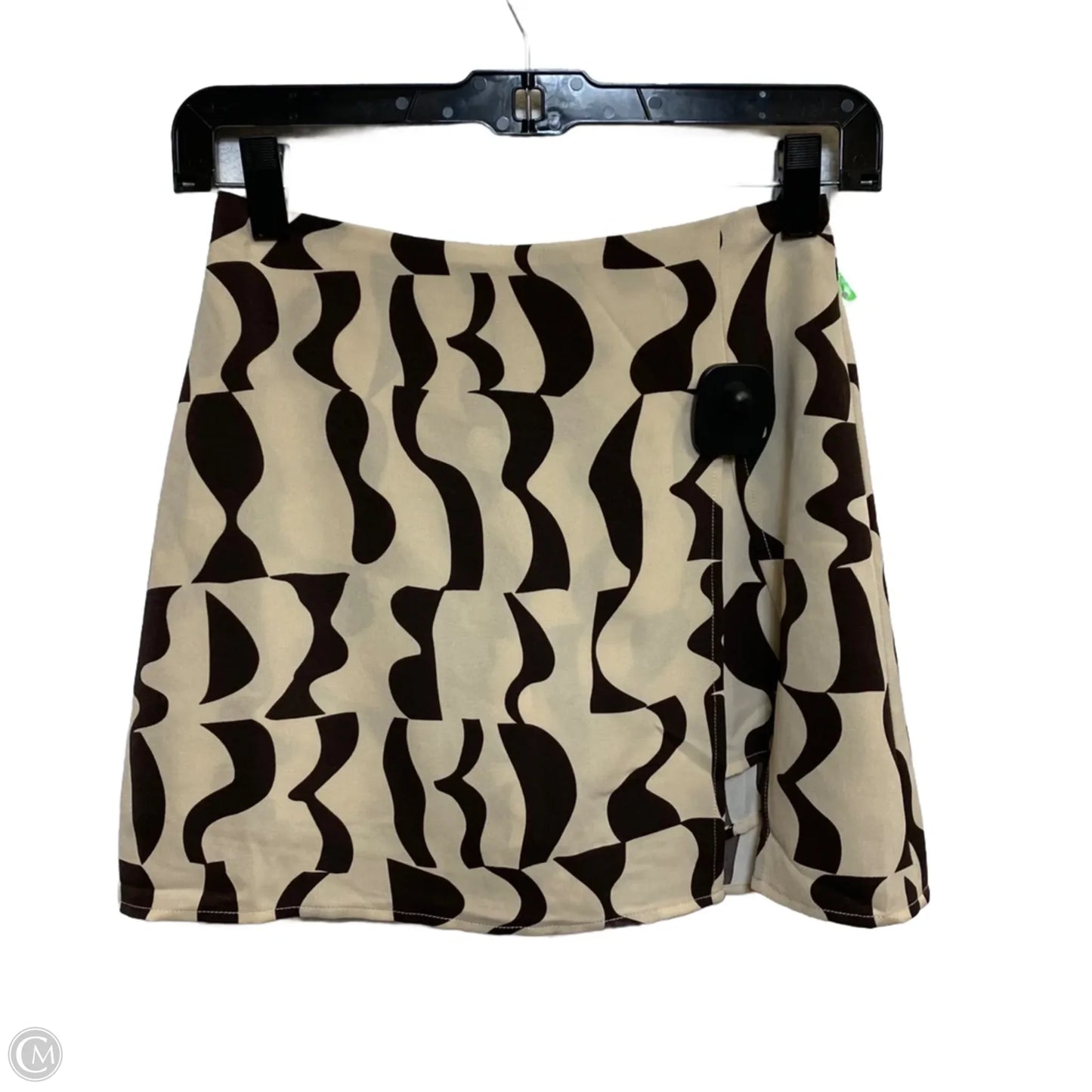 Skort By Vestique In Brown & Cream, Size: Xs