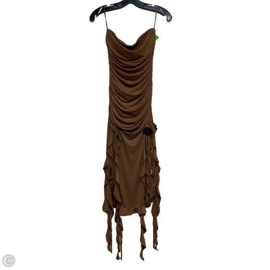 Dress Casual Maxi By Thirty Thirty In Brown, Size: S