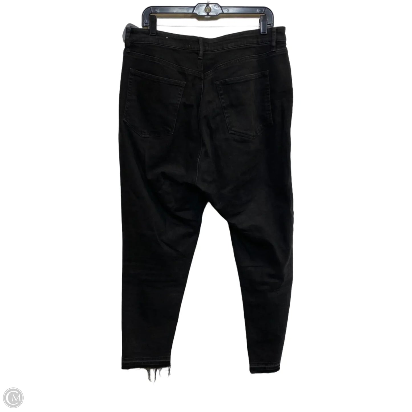 Jeans Straight By Loft In Black Denim, Size: 14