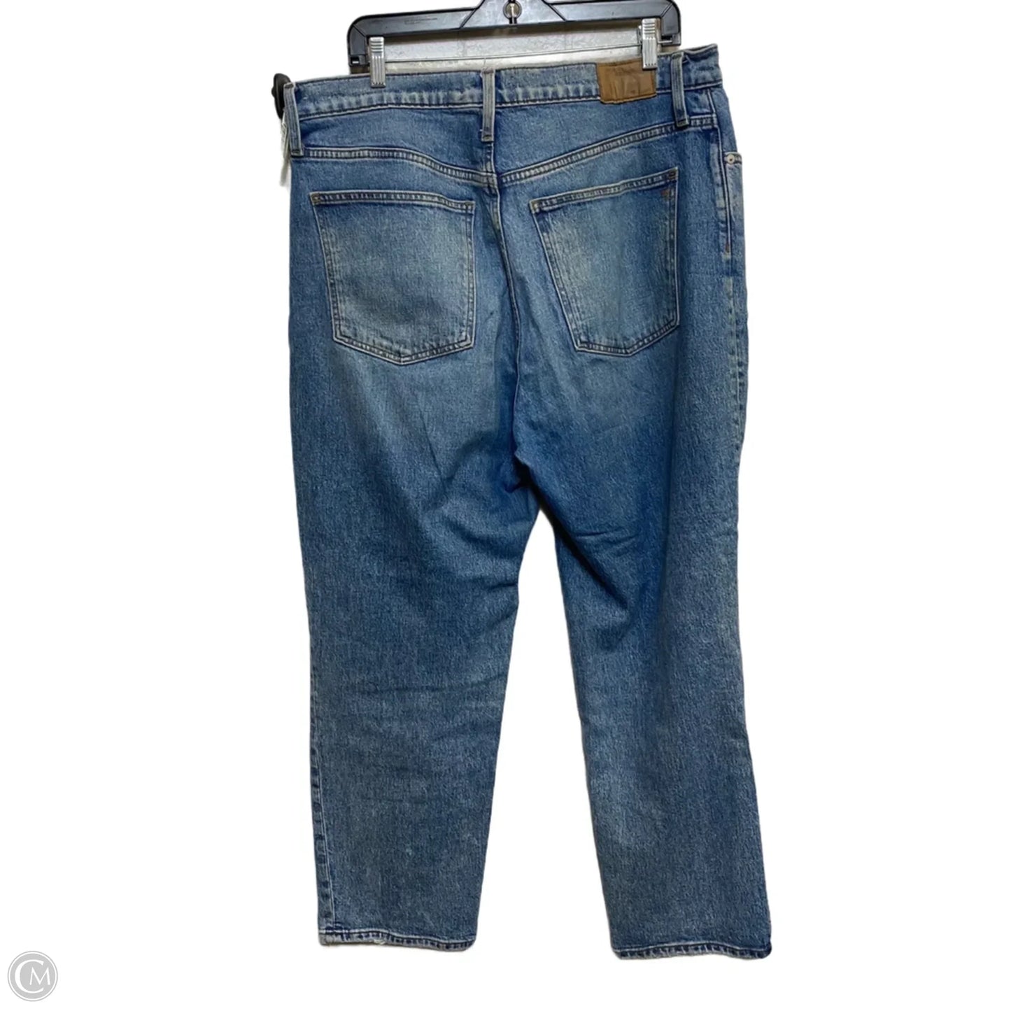 Jeans Straight By Madewell In Blue Denim, Size: 14