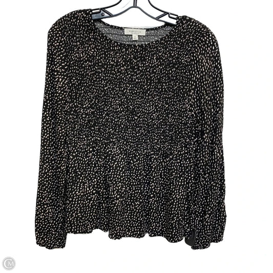 Top Long Sleeve By Kirious In Black, Size: S