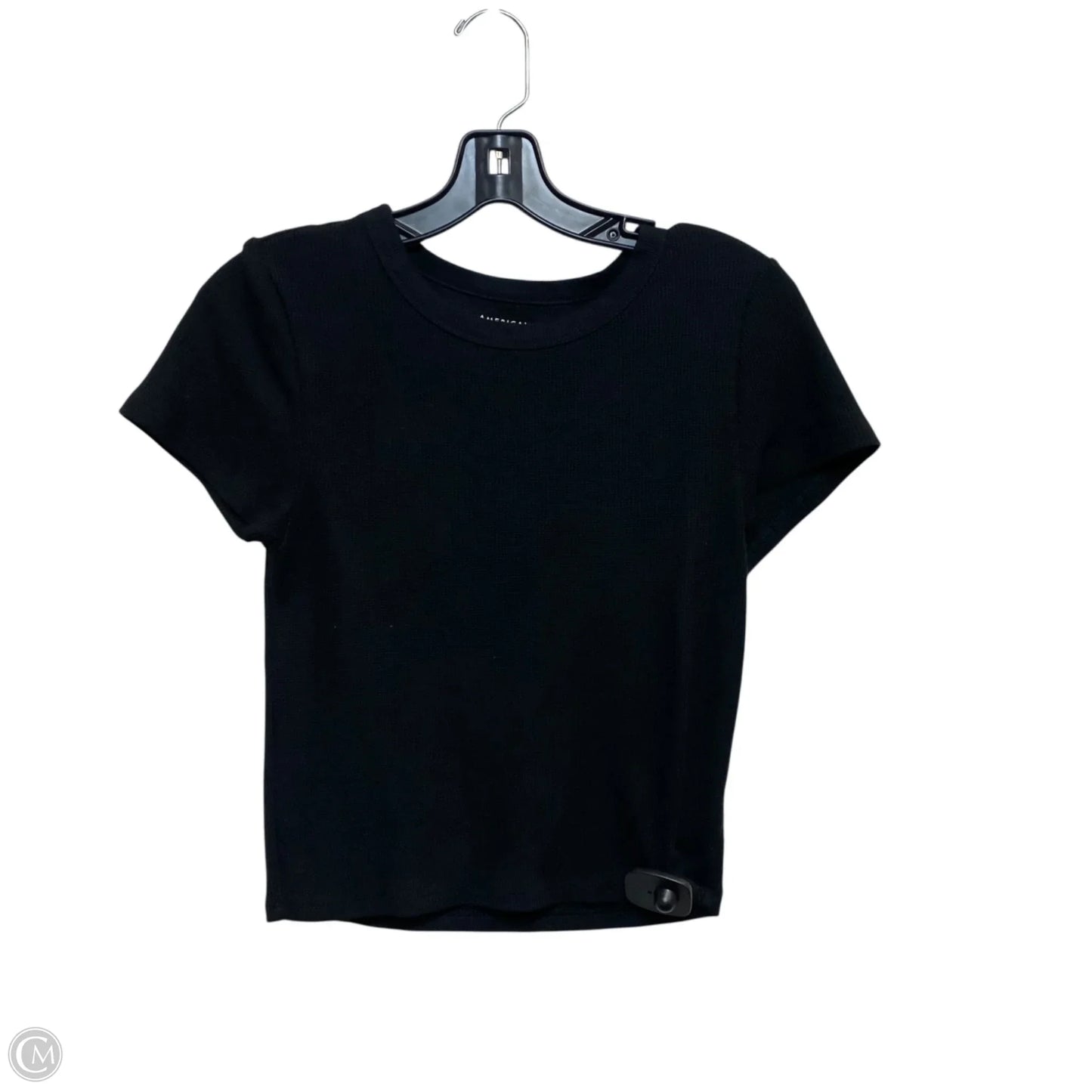 Top Short Sleeve By American Eagle In Black, Size: L
