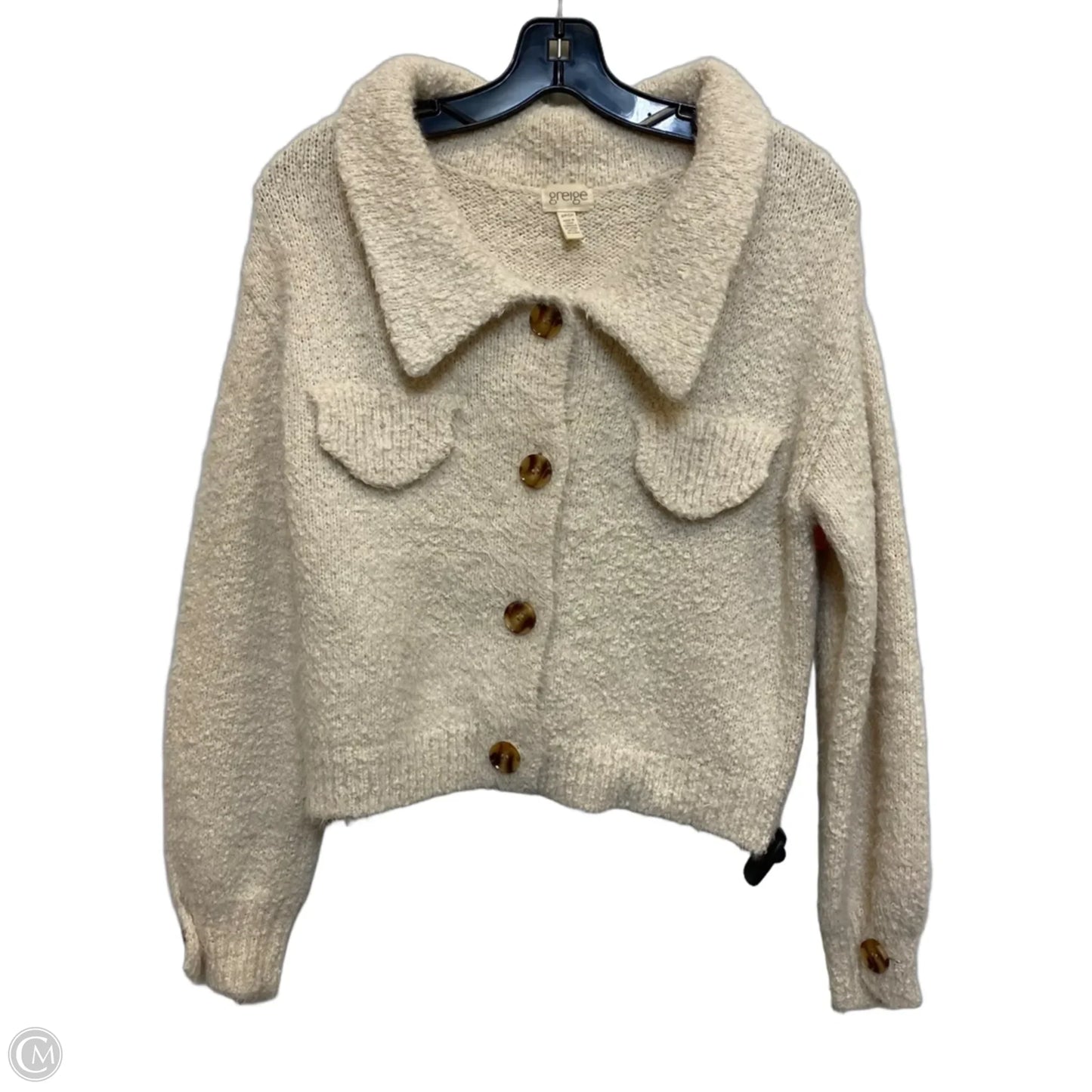 Sweater Cardigan By Greige In Cream, Size: S