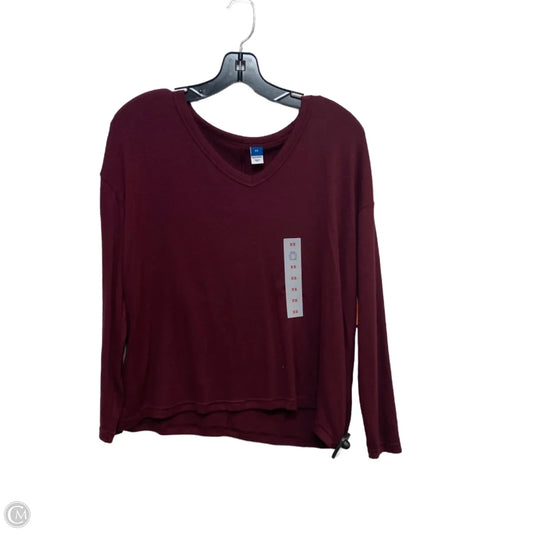 Top Long Sleeve Basic By Old Navy In Red, Size: Xs