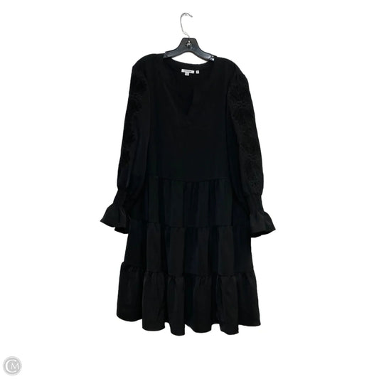Dress Casual Midi By Chicos In Black, Size: 1x