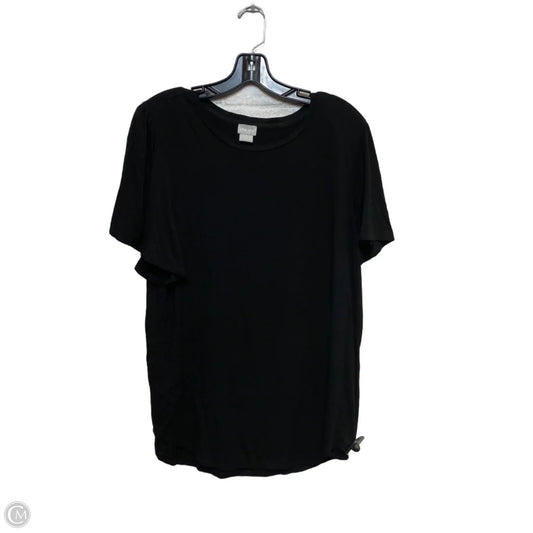 Top Short Sleeve By Chicos In Black, Size: L
