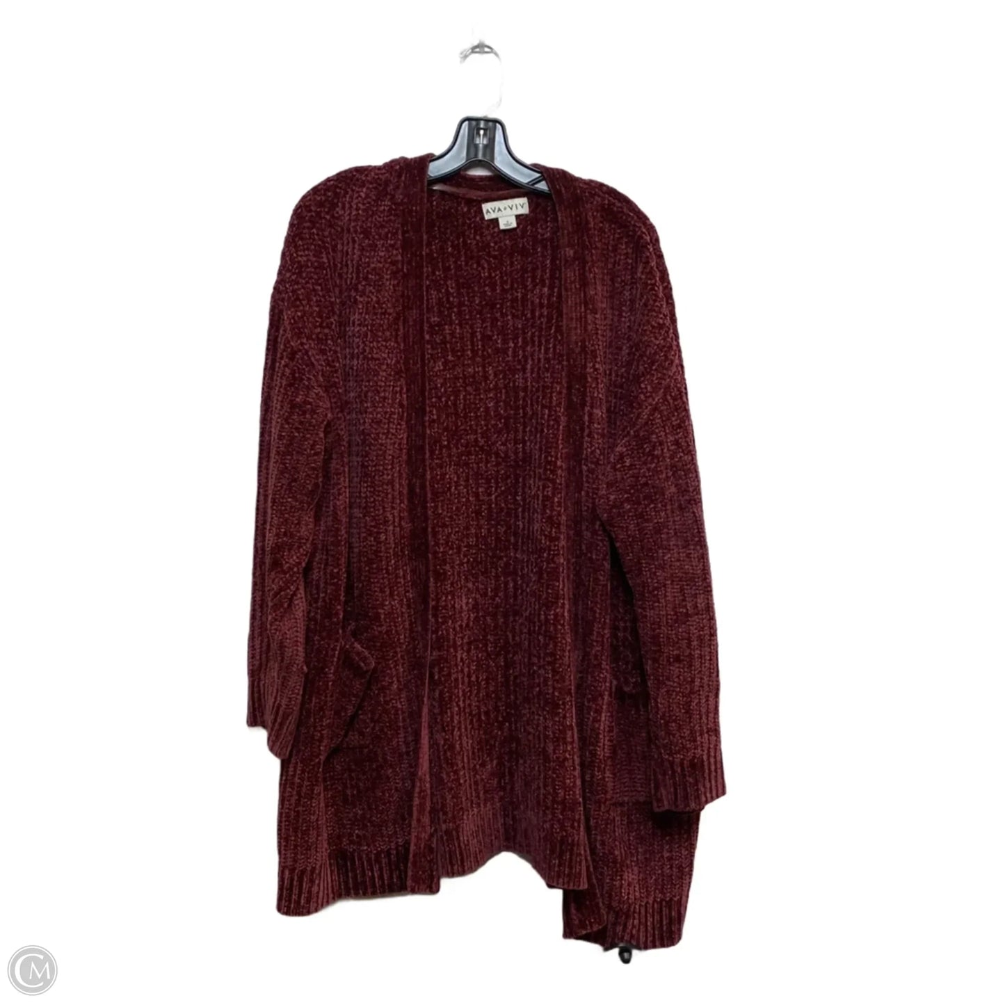 Cardigan By Ava & Viv In Purple, Size: Xl