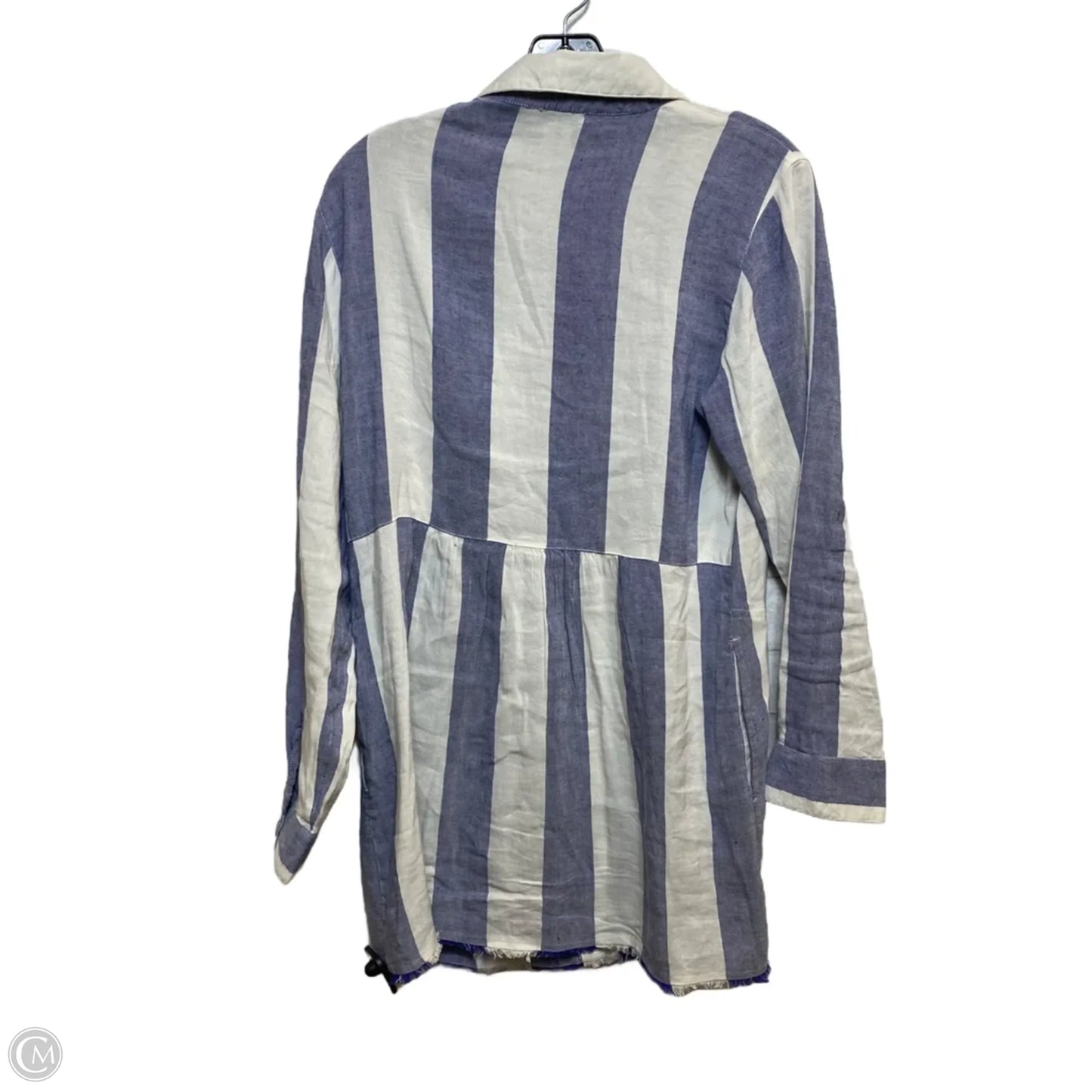 Top Long Sleeve By Tommy Bahama In Blue & White, Size: S