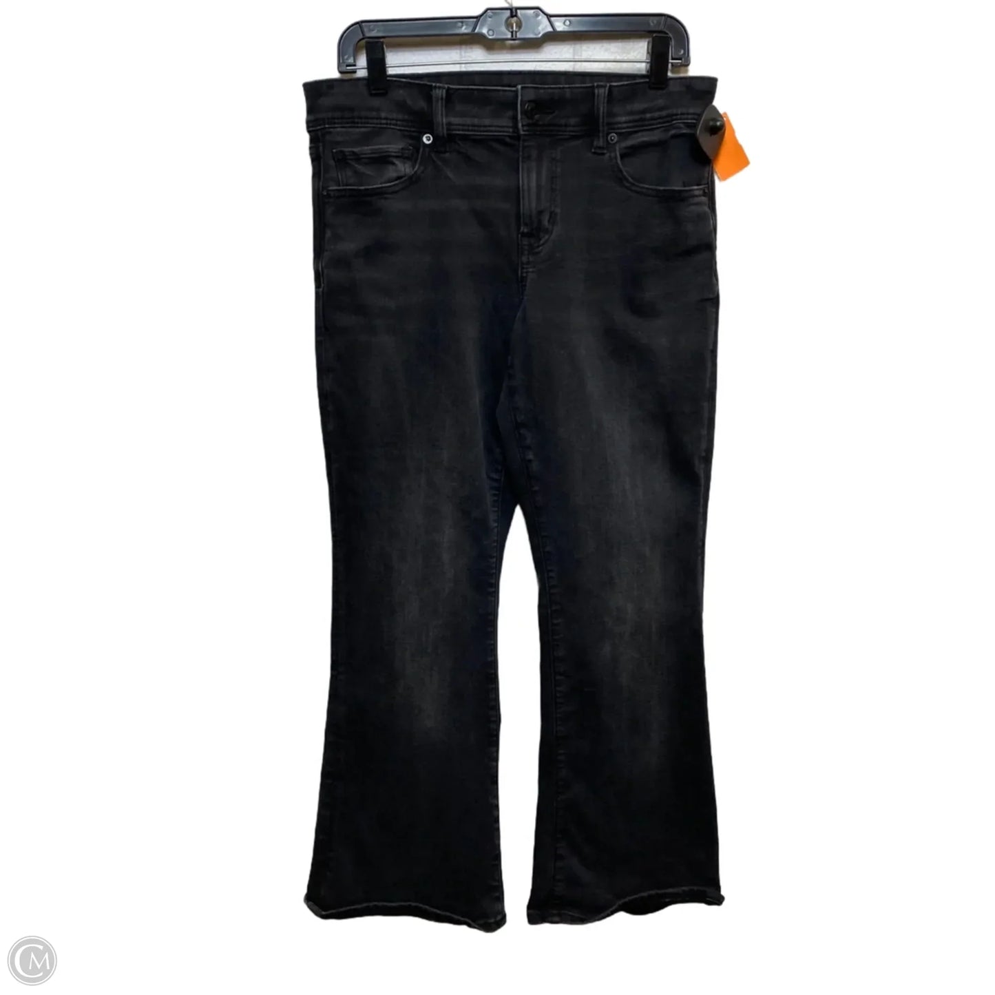 Jeans Flared By American Eagle In Black Denim, Size: 8