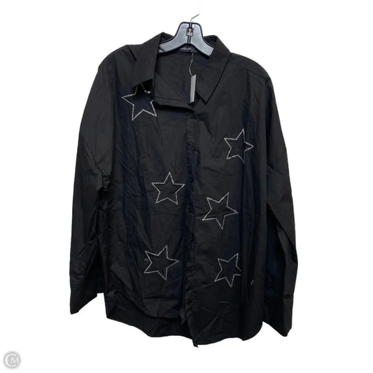 Top Long Sleeve By Versona In Black, Size: Xxl