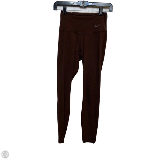 Athletic Leggings By Nike Apparel In Brown, Size: Xs