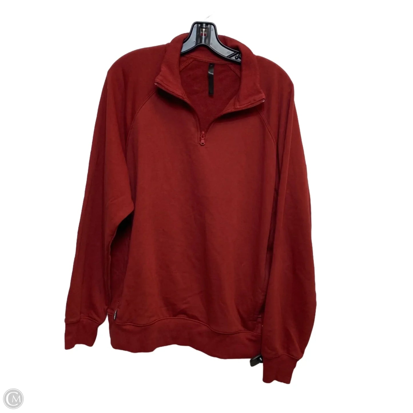 Athletic Sweatshirt Collar By Fabletics In Red, Size: L