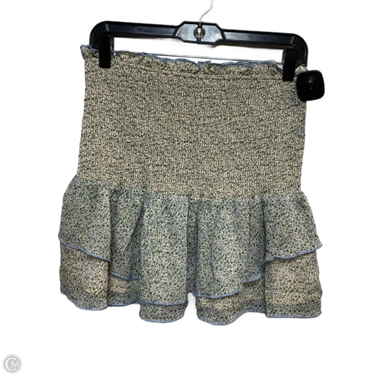 Top Sleeveless By Storia In Blue & Cream, Size: L