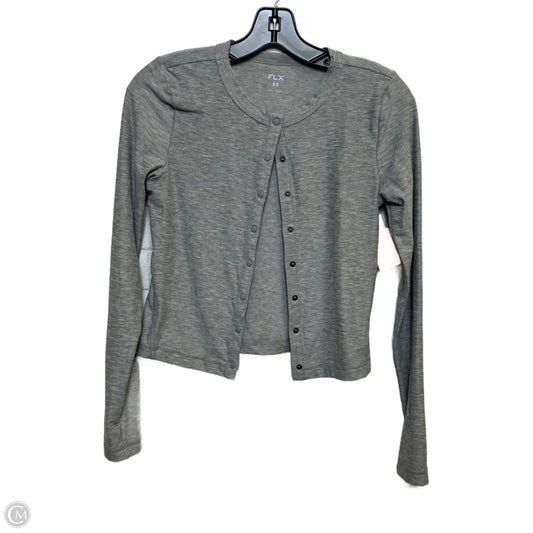 Athletic Top Long Sleeve Crewneck By Flx In Grey, Size: Xs
