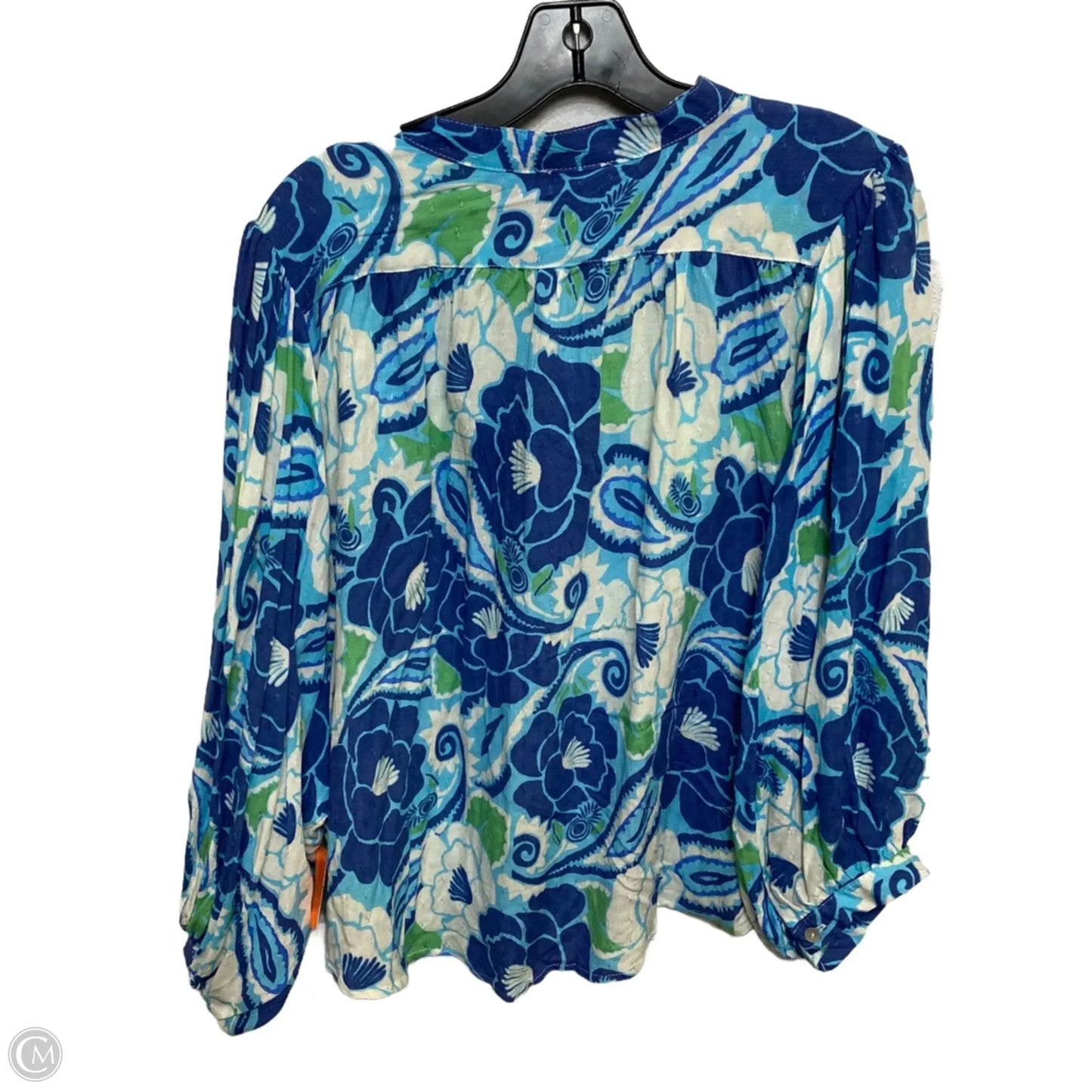 Top Long Sleeve By Nicole By Nicole Miller In Blue, Size: S