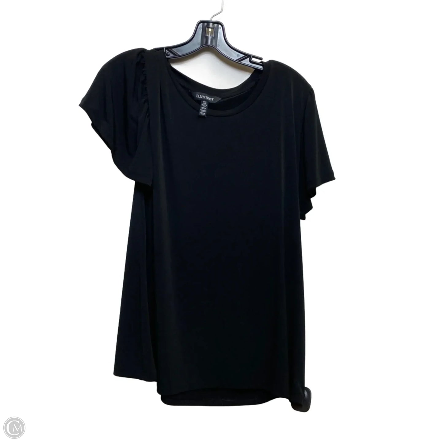 Top Short Sleeve Basic By Ellen Tracy In Black, Size: Xl