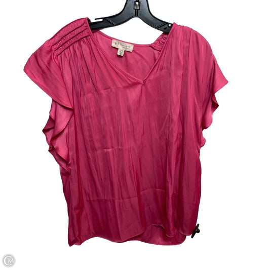 Top Short Sleeve By Philosophy In Pink, Size: Xl