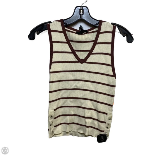 Top Sleeveless By Forever 21 In Brown & Cream, Size: M