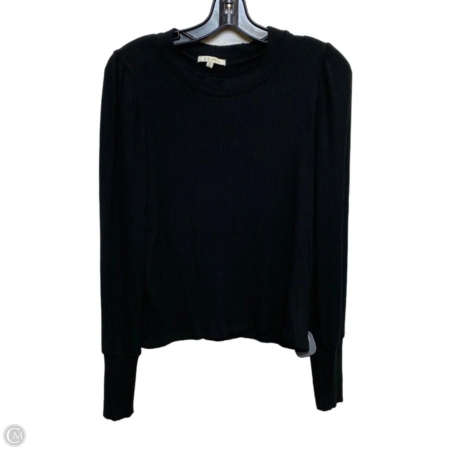Top Long Sleeve By Z Supply In Black, Size: M