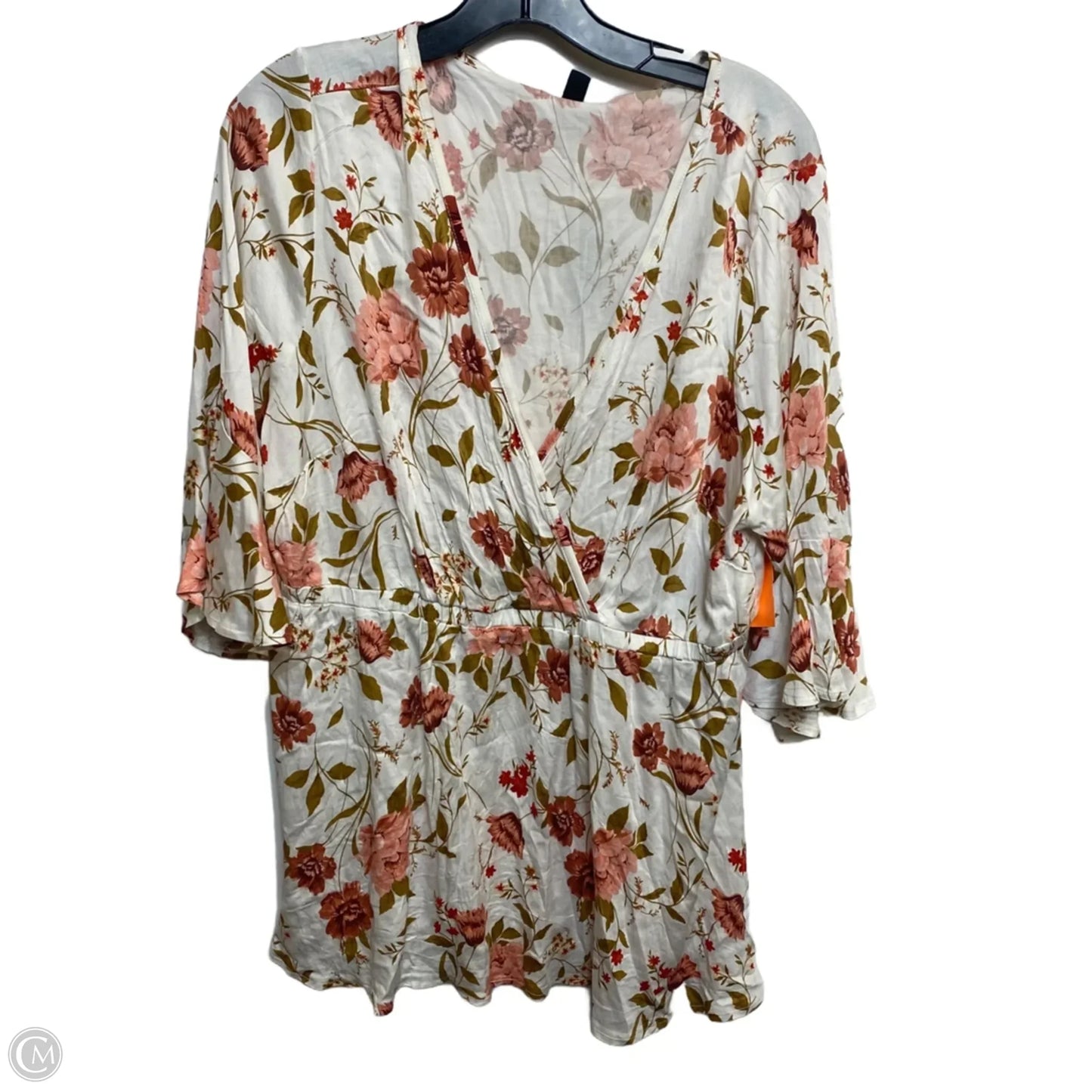 Top Short Sleeve By Torrid In Brown & White, Size: L