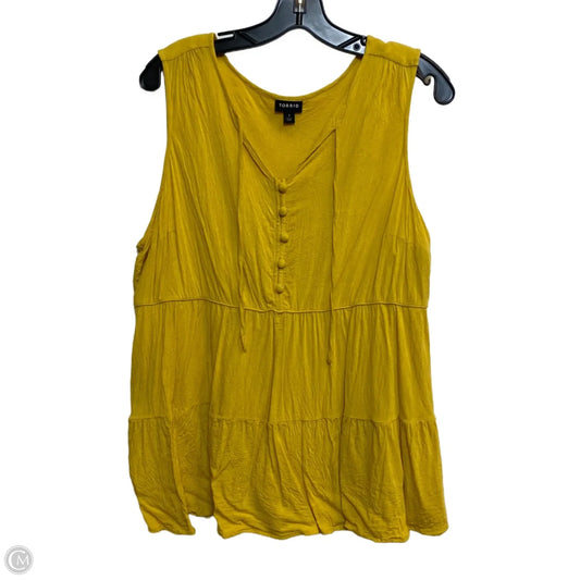 Top Sleeveless By Torrid In Yellow, Size: L