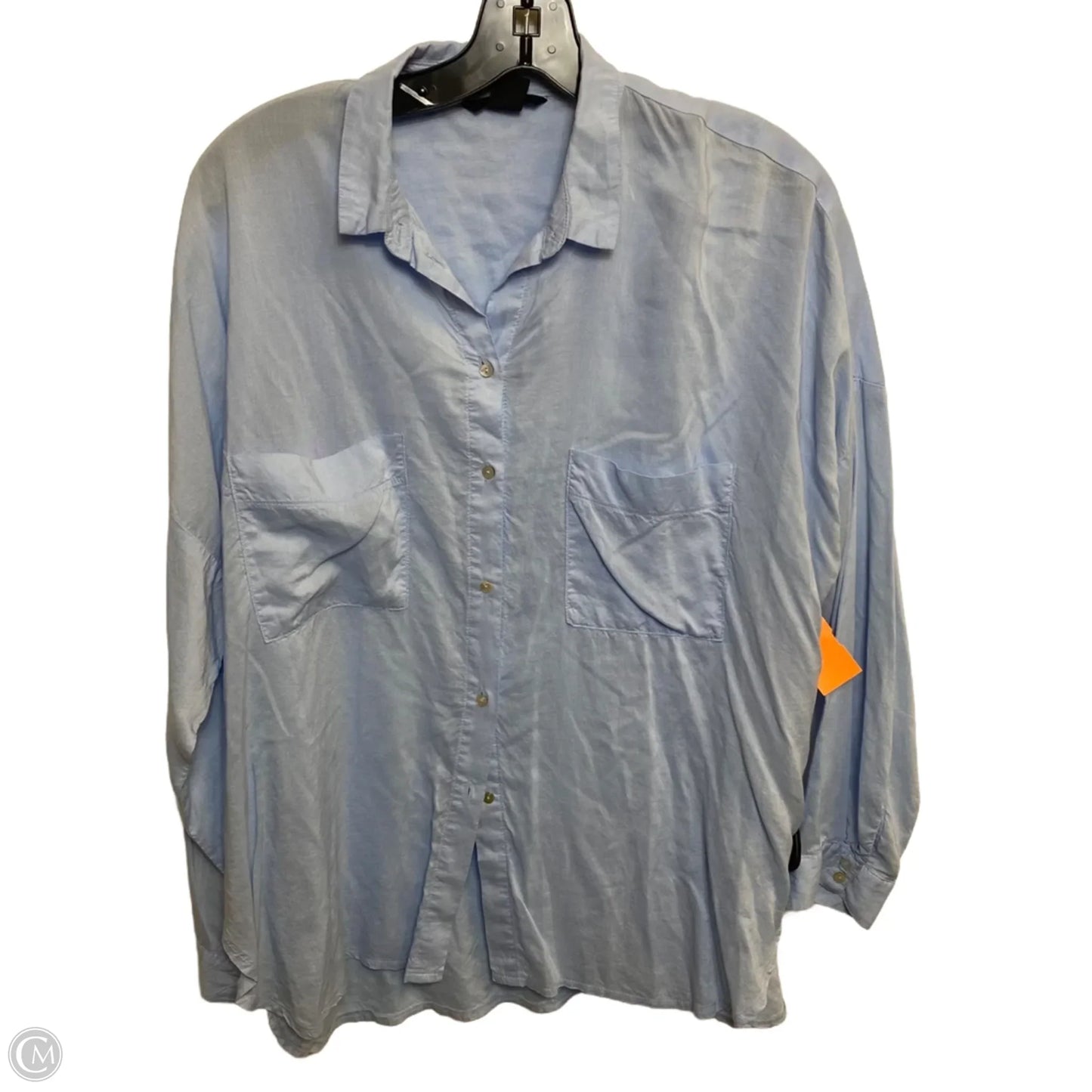 Top Long Sleeve By H&m In Blue, Size: M