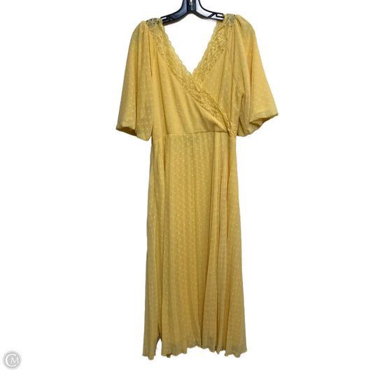 Dress Casual Maxi By Asos In Yellow, Size: L