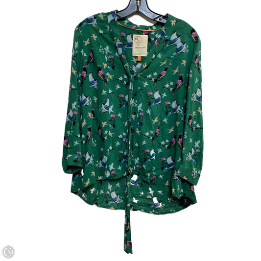 Top Long Sleeve By Anthropologie In Green, Size: S