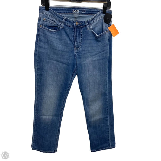 Jeans Straight By Lee In Blue Denim, Size: 8p