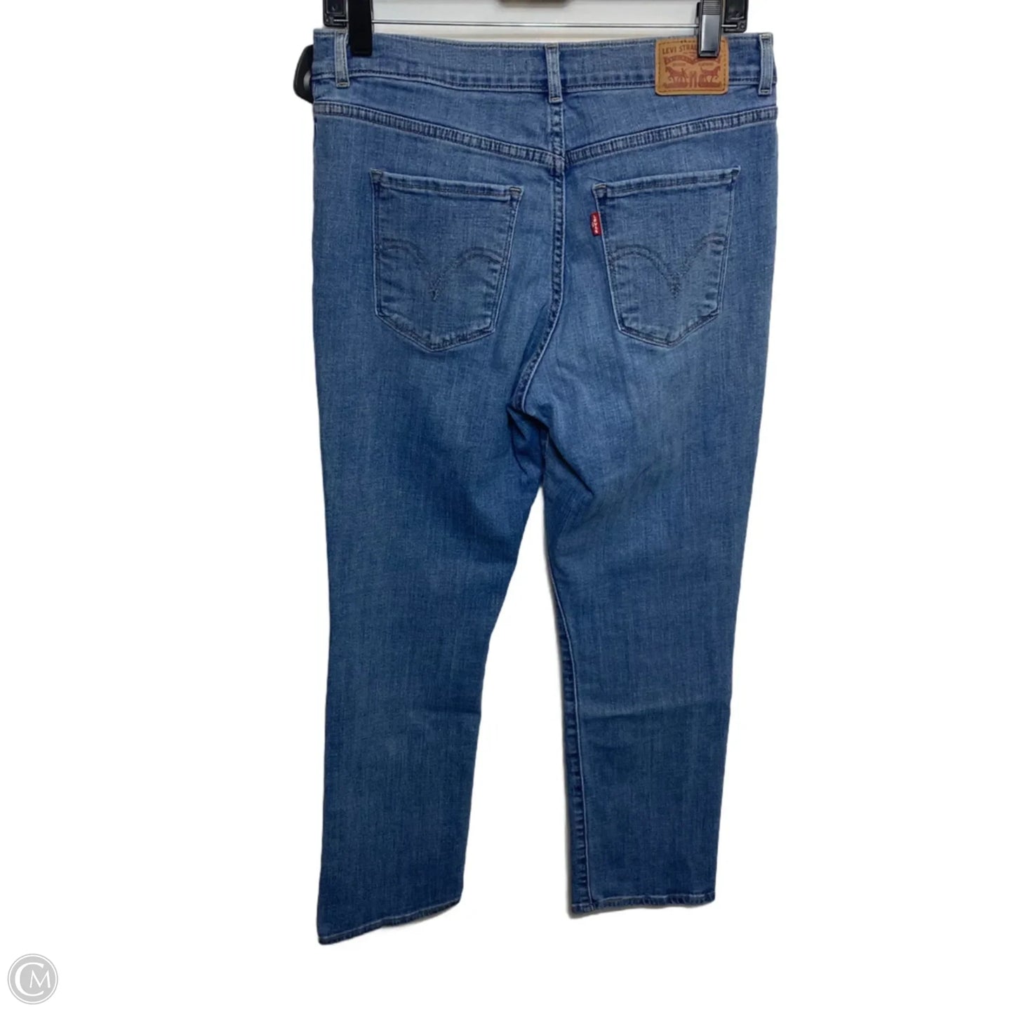 Jeans Straight By Levis In Blue Denim, Size: 8