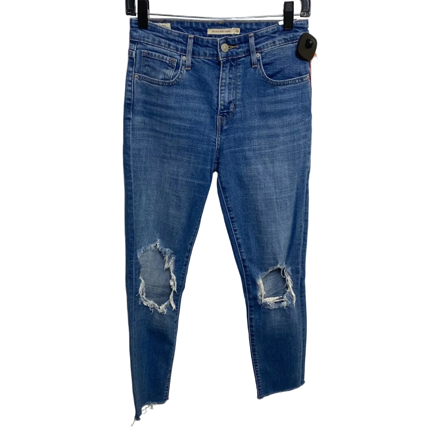 Jeans Straight By Levis In Blue Denim, Size: 2