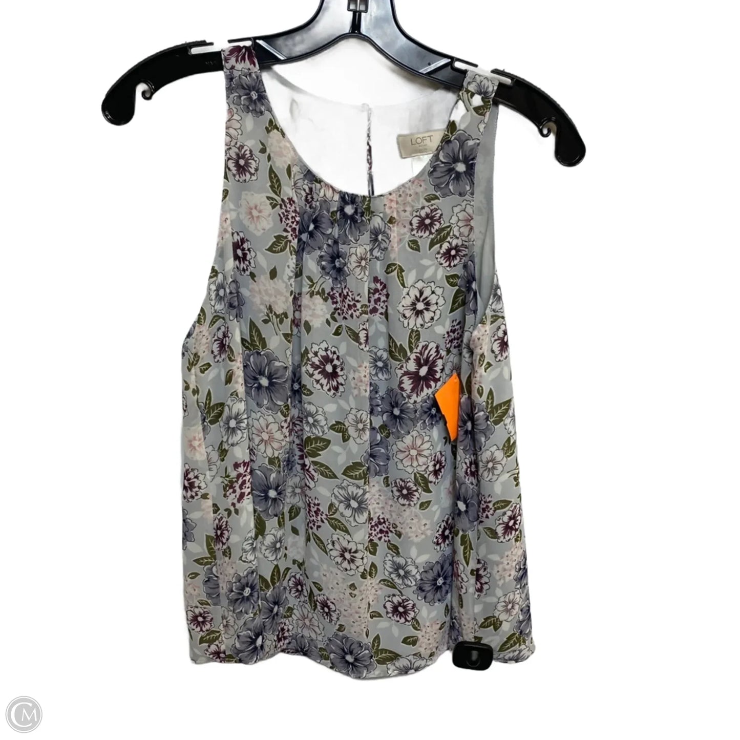 Top Sleeveless By Loft In Grey, Size: Xsp