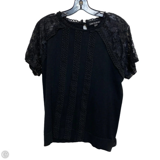 Top Short Sleeve By Cable And Gauge In Black, Size: Xl