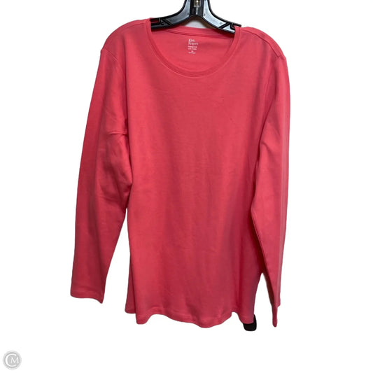 Top Long Sleeve By Kim Rogers In Pink, Size: 1x