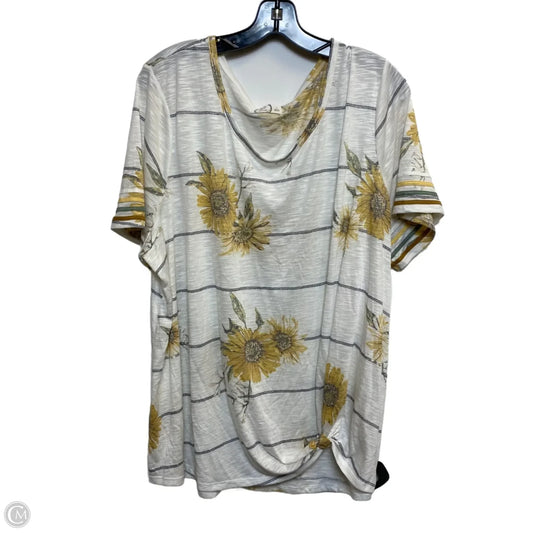 Top Short Sleeve By Ava & Viv In Green, Size: 3x