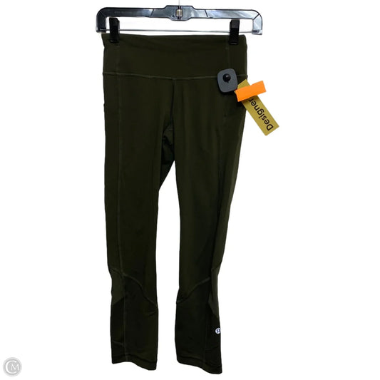 Athletic Leggings Designer By Lululemon In Green, Size: Xs