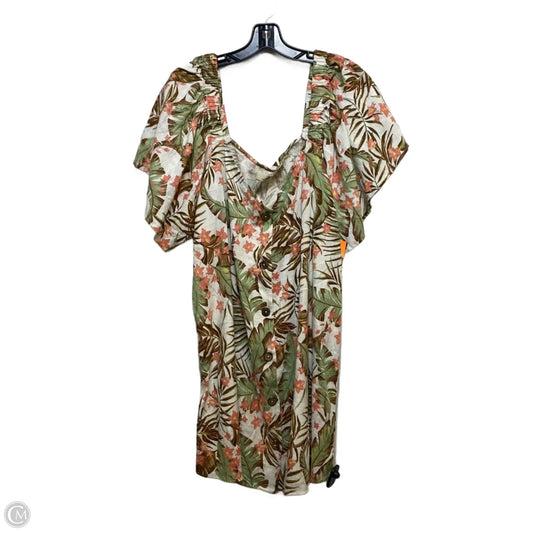 Dress Casual Short By Rip Curl In Green & White, Size: L